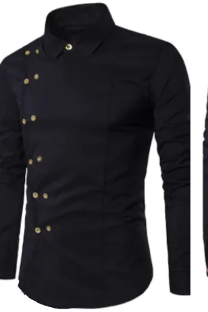 Side Button Formal Shirt