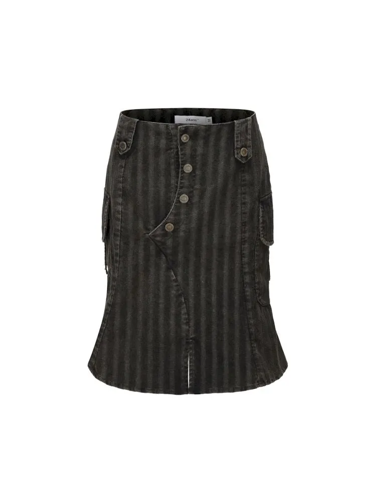 Side double pockets women's fishtail skirt【s0000006797】