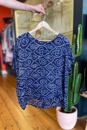Silk Button Back Top By Sarah Jane
