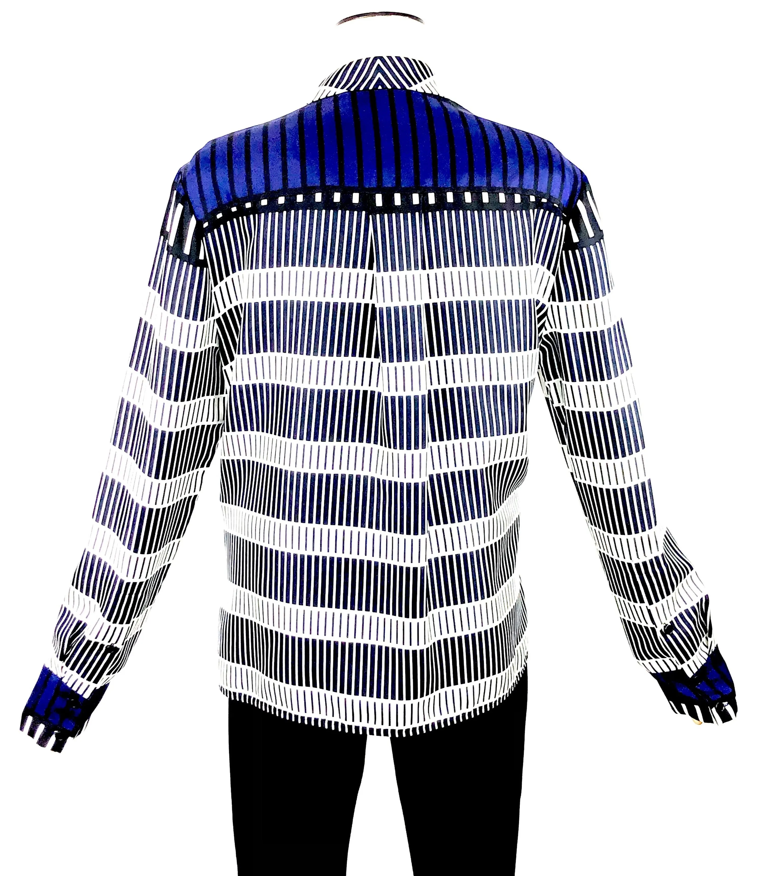 Silk Geometric Blouse Size 10