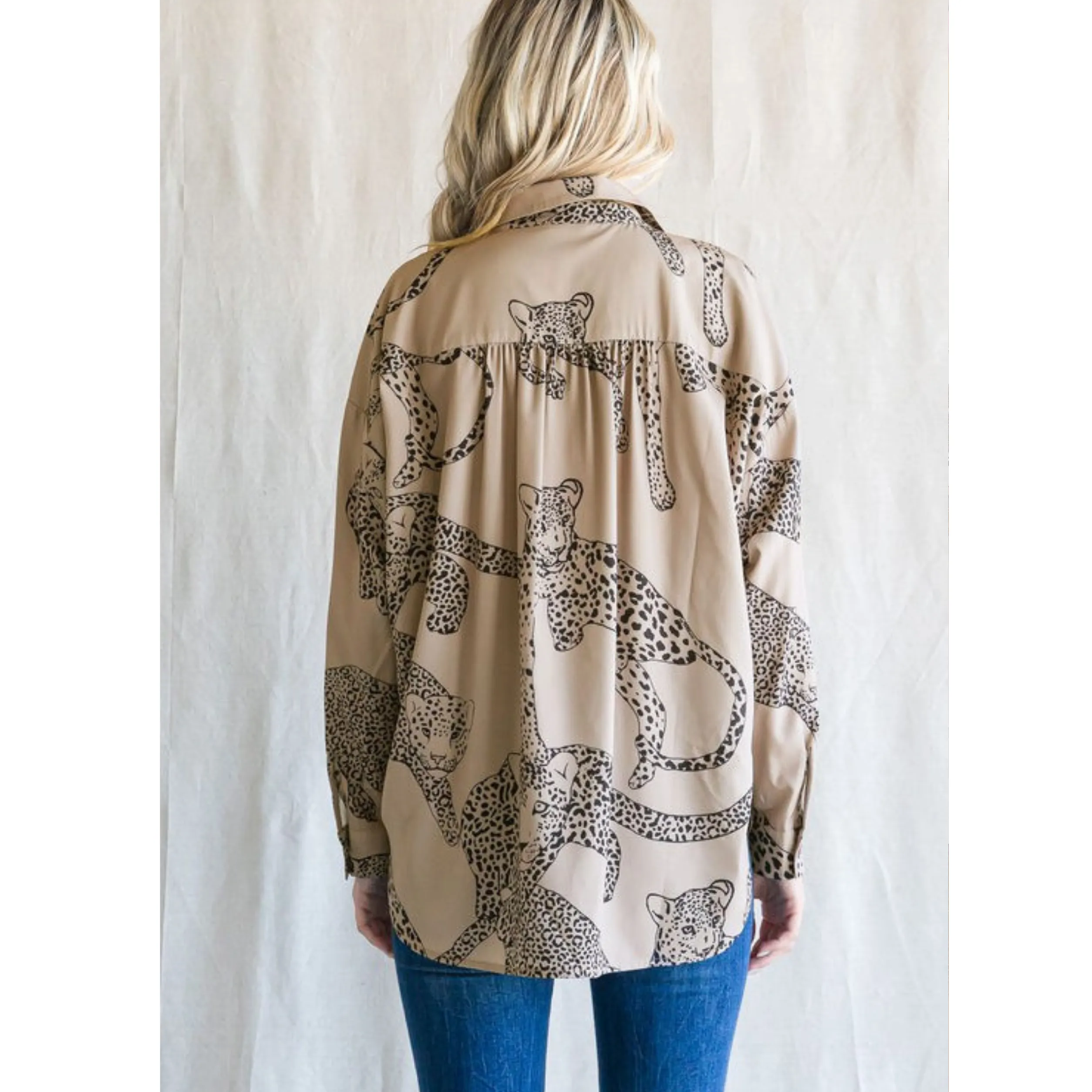Silk Leopard Top