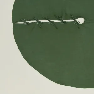 Simple Linen Tree Skirt - Olive