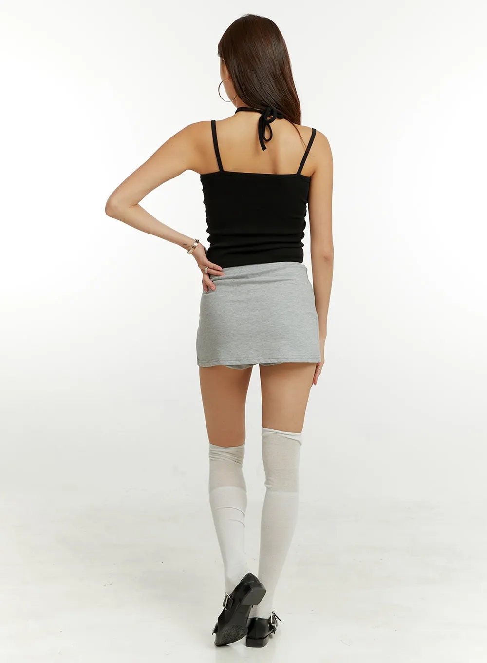 Simple Slit Mini Skirt CU424