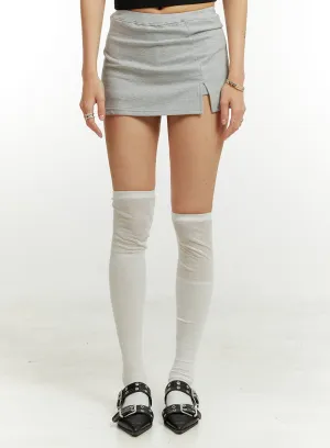 Simple Slit Mini Skirt CU424