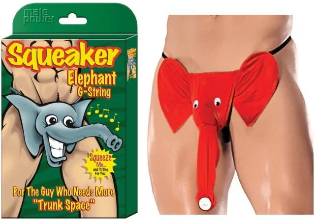 Squeaker Elephant GString Assorted