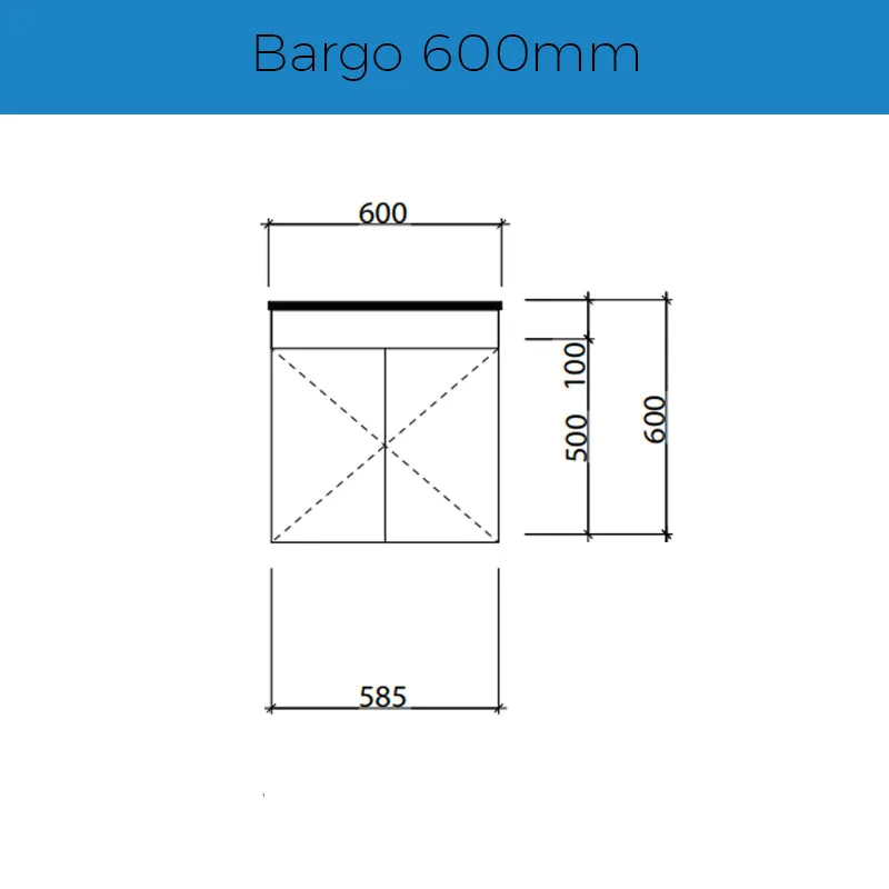 Timberline Bargo Wall Hung Vanity - Slab Top