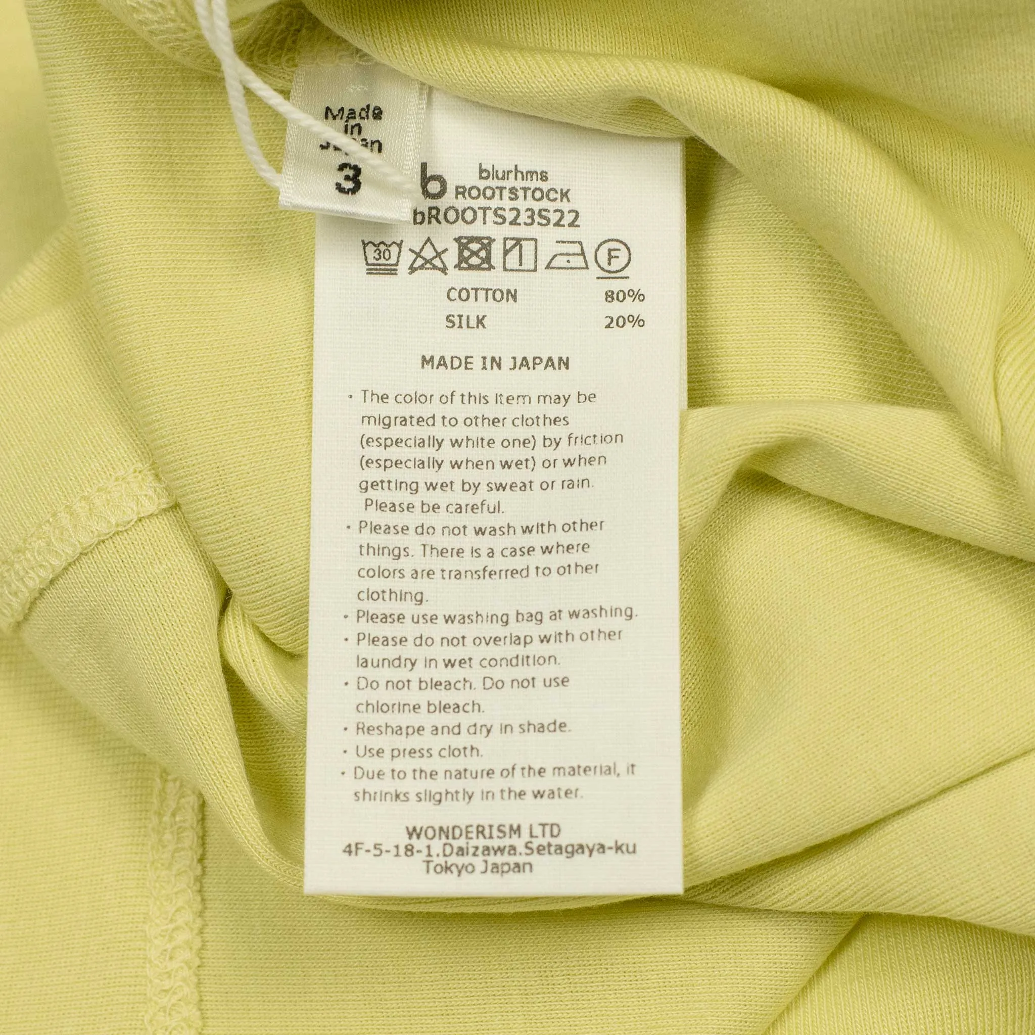 U-neck tank top in smoke yellow cotton and silk jersey
