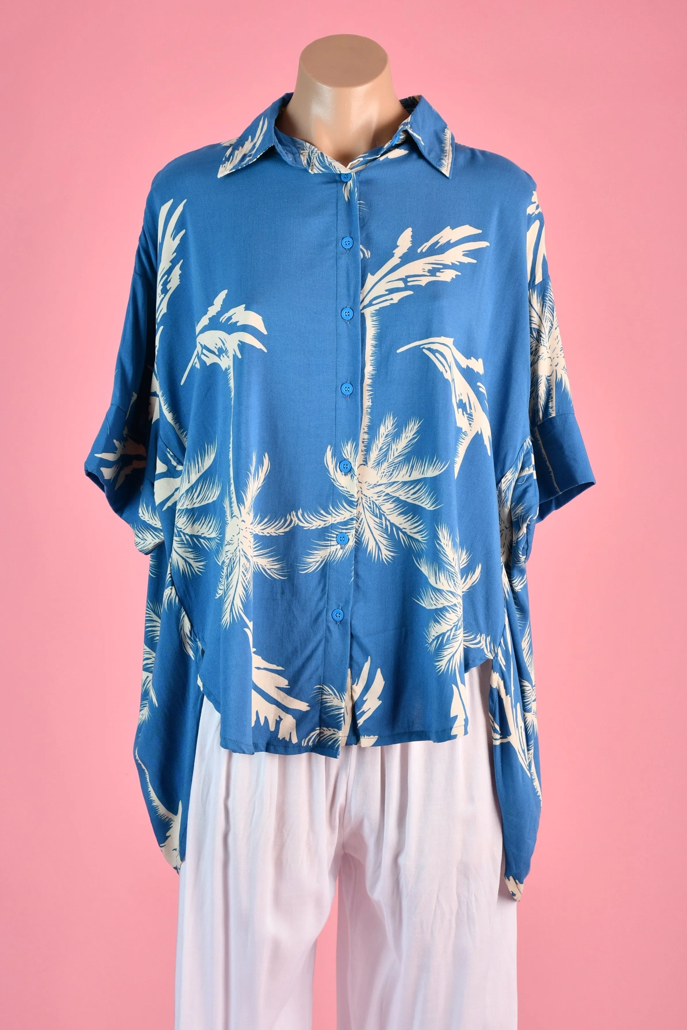 VBLT201 - SAILING SHIRT - ISLAND PALM BLUE