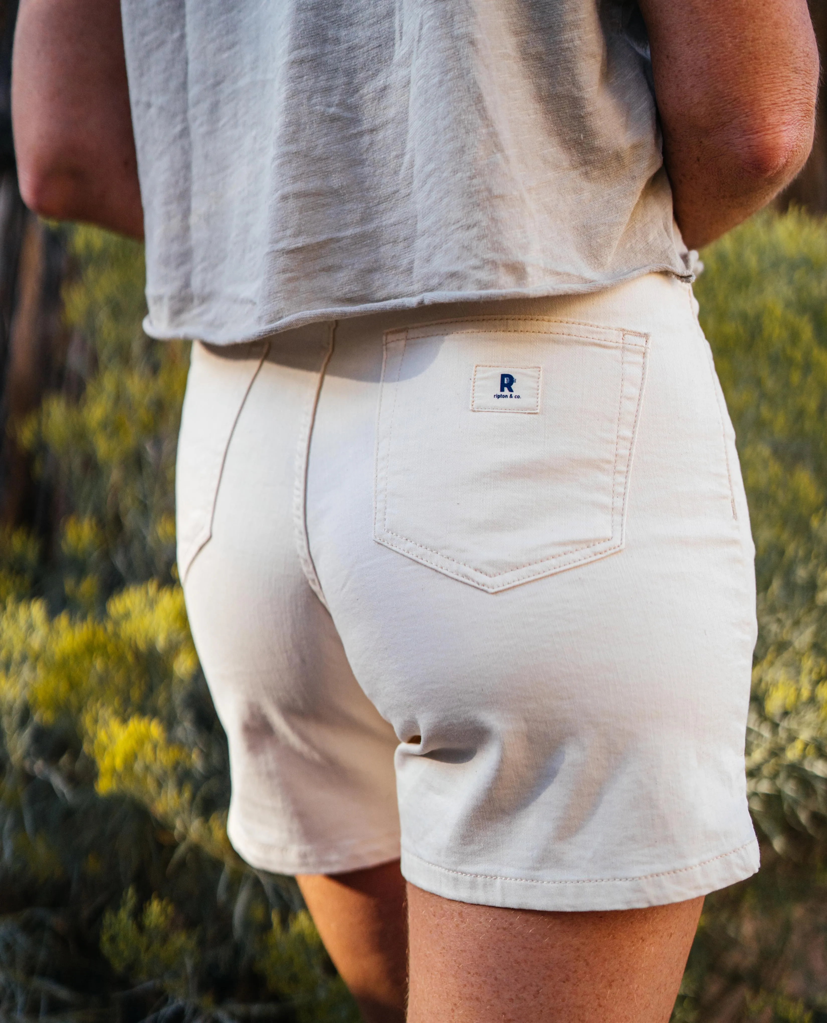 Women's Canvas Shorts Natty White
