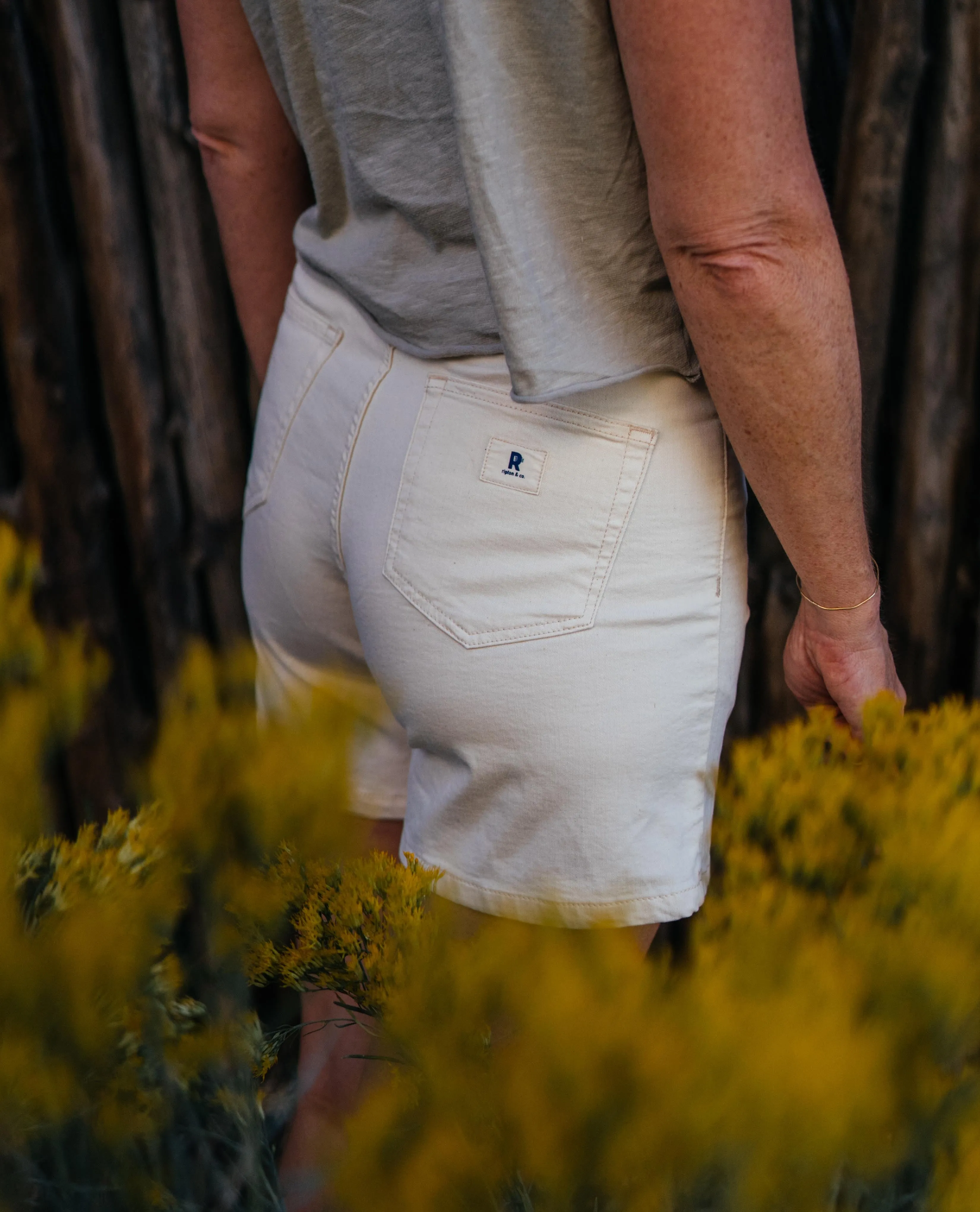 Women's Canvas Shorts Natty White