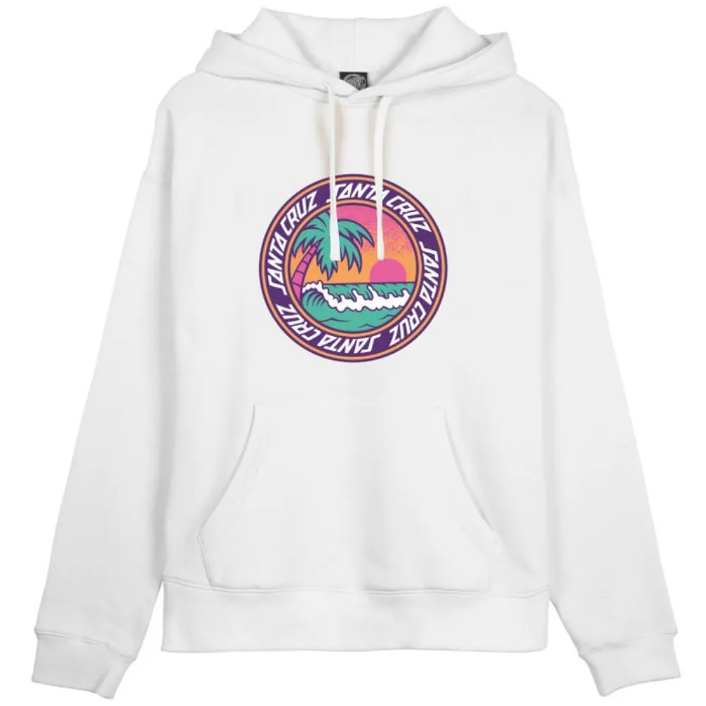Womens Paradise Break Front Hoodie White