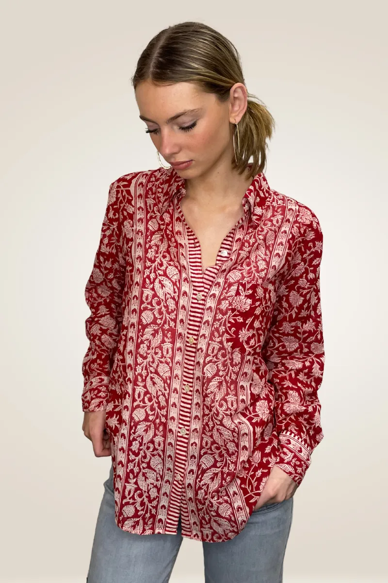 Ziggy Boyfriend Cotton Shirt By Pixi Carnival